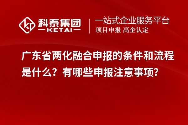 廣東省兩化融合申報的條件和流程是什么？有哪些申報注意事項？