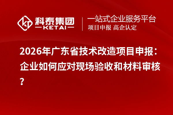 2026年廣東省<a href=http://m.qqqqq9.com/fuwu/jishugaizao.html target=_blank class=infotextkey>技術(shù)改造</a><a href=http://m.qqqqq9.com/shenbao.html target=_blank class=infotextkey>項(xiàng)目申報(bào)</a>：企業(yè)如何應(yīng)對(duì)現(xiàn)場(chǎng)驗(yàn)收和材料審核？