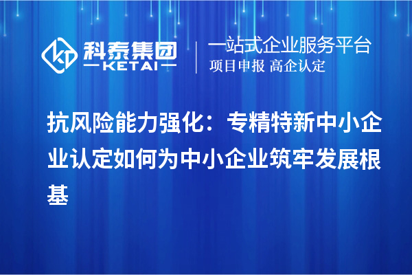 抗風險能力強化：專精特新中小企業(yè)認定如何為中小企業(yè)筑牢發(fā)展根基